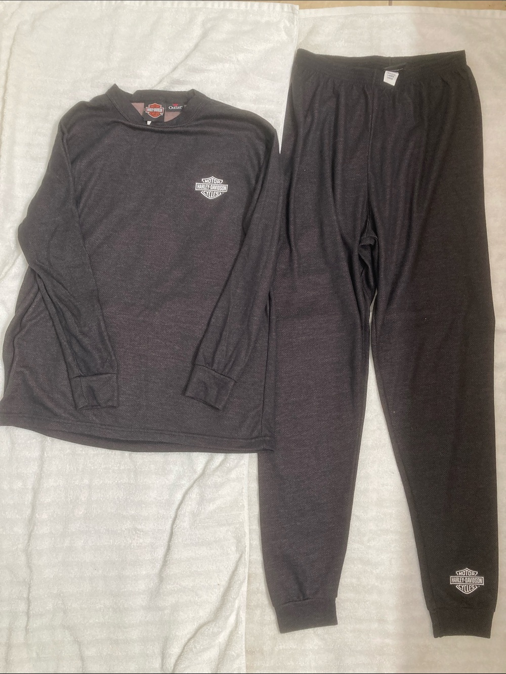 Harley-Davidson Kids Black Long Sleeve Logo Pajama Set